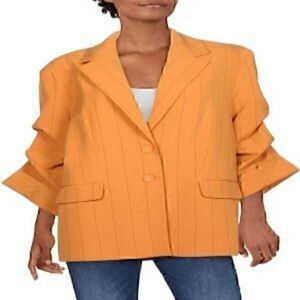 Danielle Bernstein Pinstripe 3/4 sleeve two button blazer M